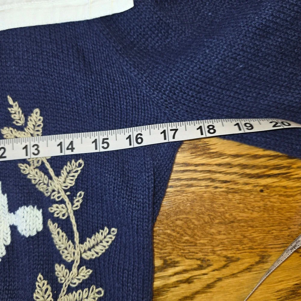 Vintage Nautical Sailor Herman Geist Sweater Navy Ship Wheel Gold Anchor Buttons